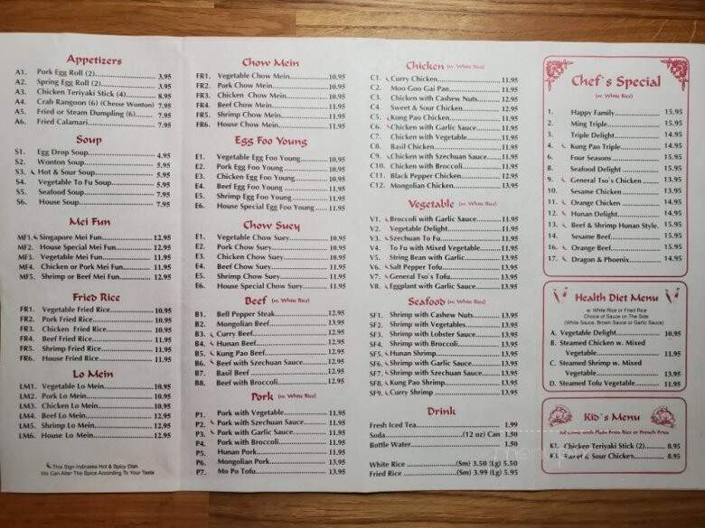 Yanmi Kitchen Chinese Restaurant - Madison, GA menu_pic