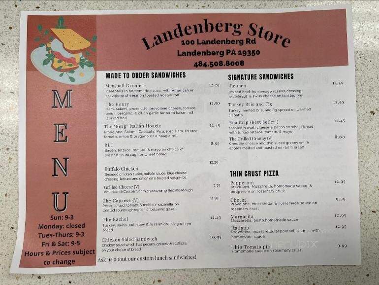 The Landenberg Store - Landenberg, PA menu_pic