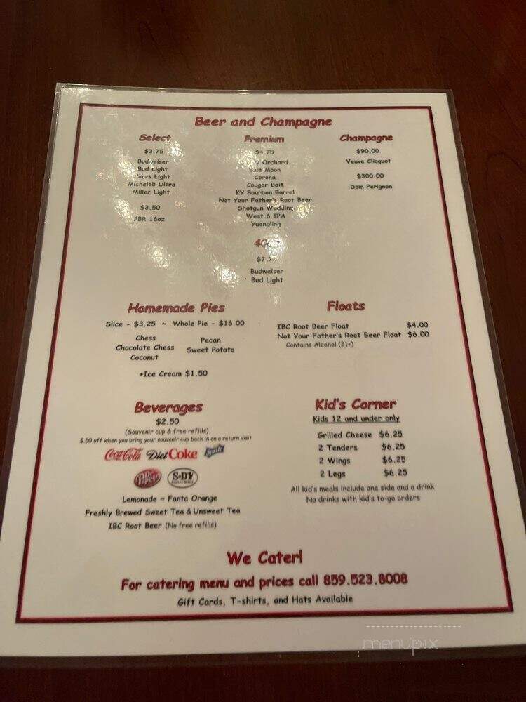 Gus's World Famous Fried Chicken - Lexington, KY menu_pic