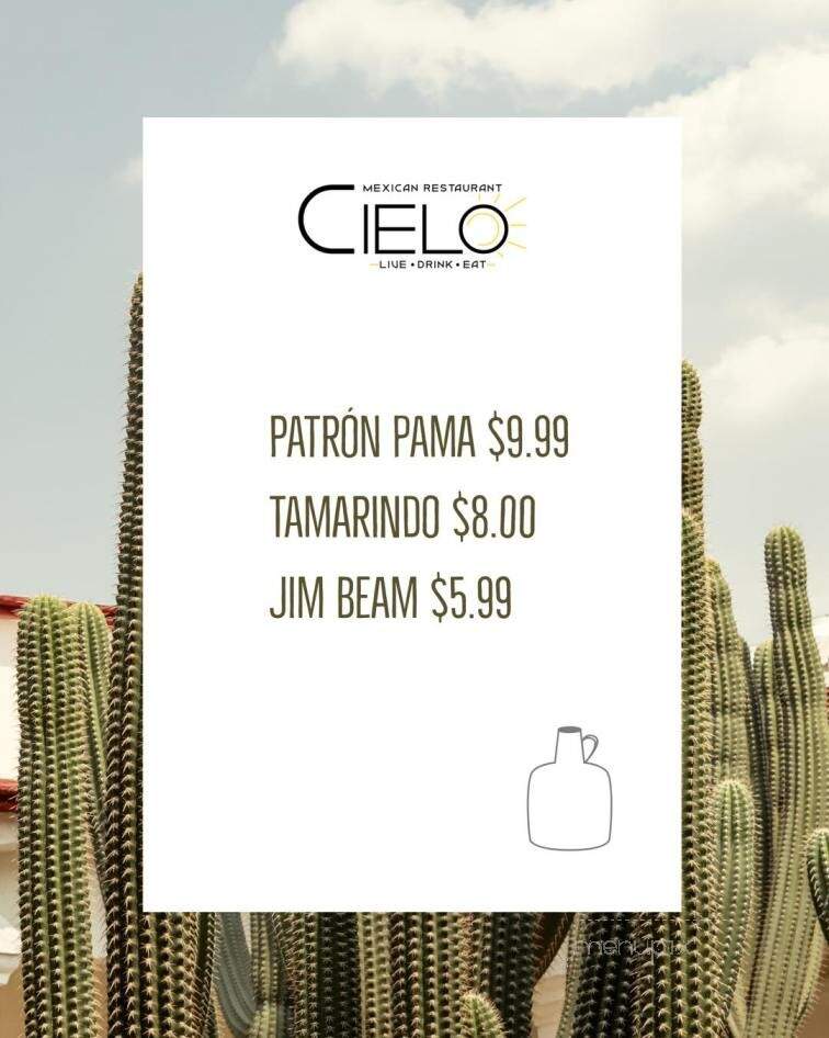 CIELO Mexican Restaurant - San Angelo, TX menu_pic