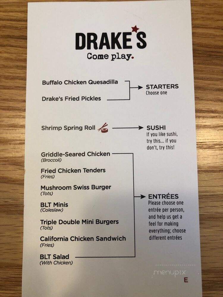 Drake's - Nicholasville, KY menu_pic