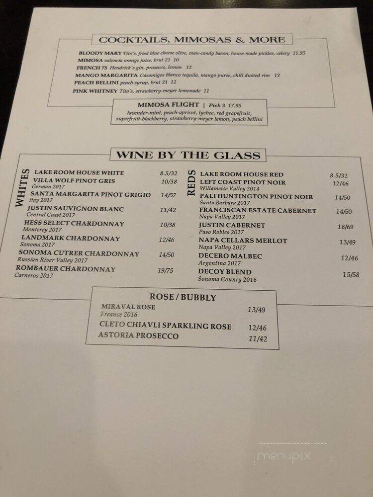 The Lake Room - Navarre, MN menu_pic
