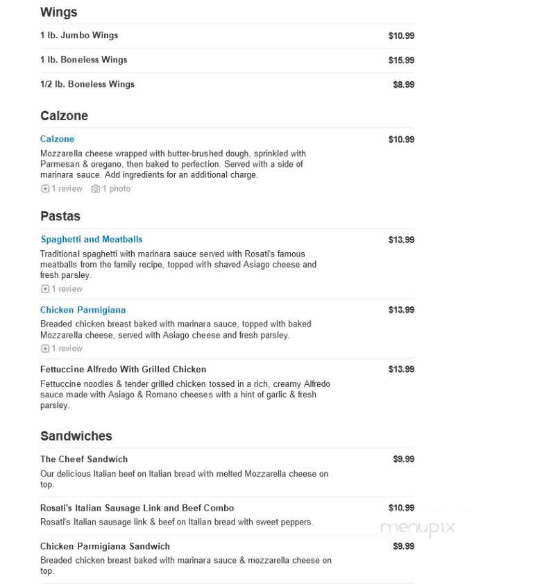 Rosati's Pizza - West Des Moines, IA menu_pic