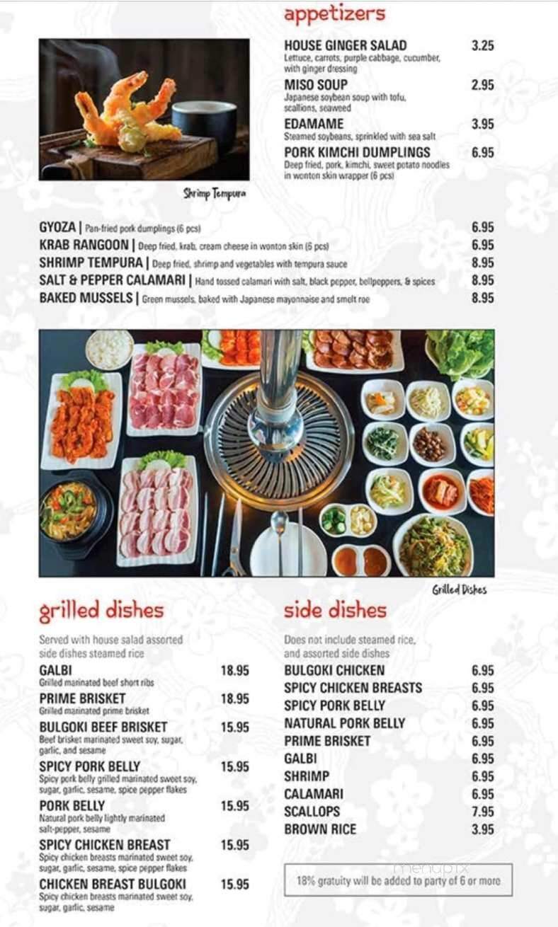 JinJu Korean Grill & Sushi - St. Petersburg, FL menu_pic