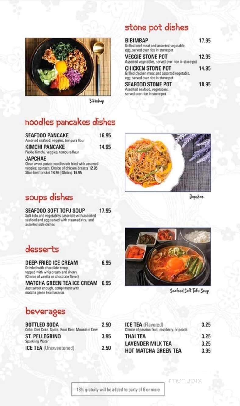 JinJu Korean Grill & Sushi - St. Petersburg, FL menu_pic