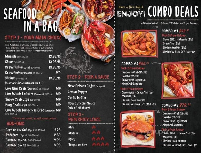 Cajun Crackin - Fresno, CA menu_pic