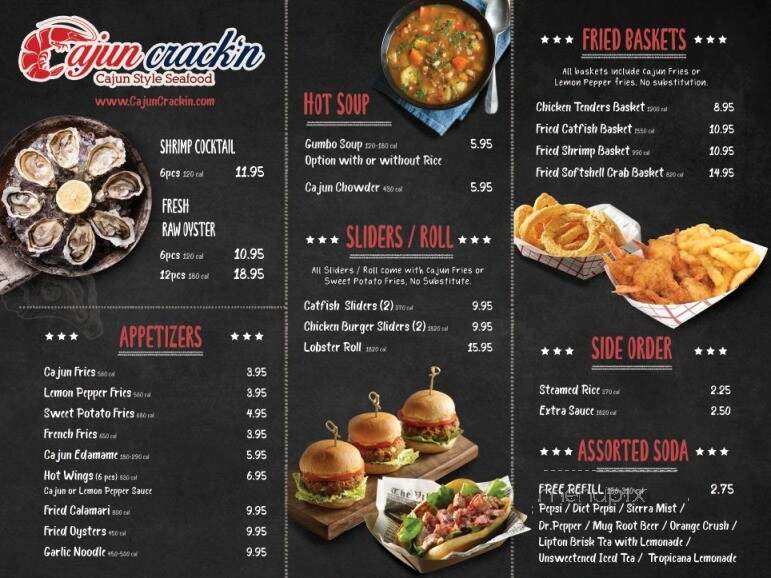 Cajun Crackin - Fresno, CA menu_pic