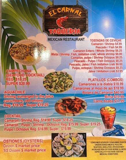 Taqueria El Carnal - Newnan, GA menu_pic