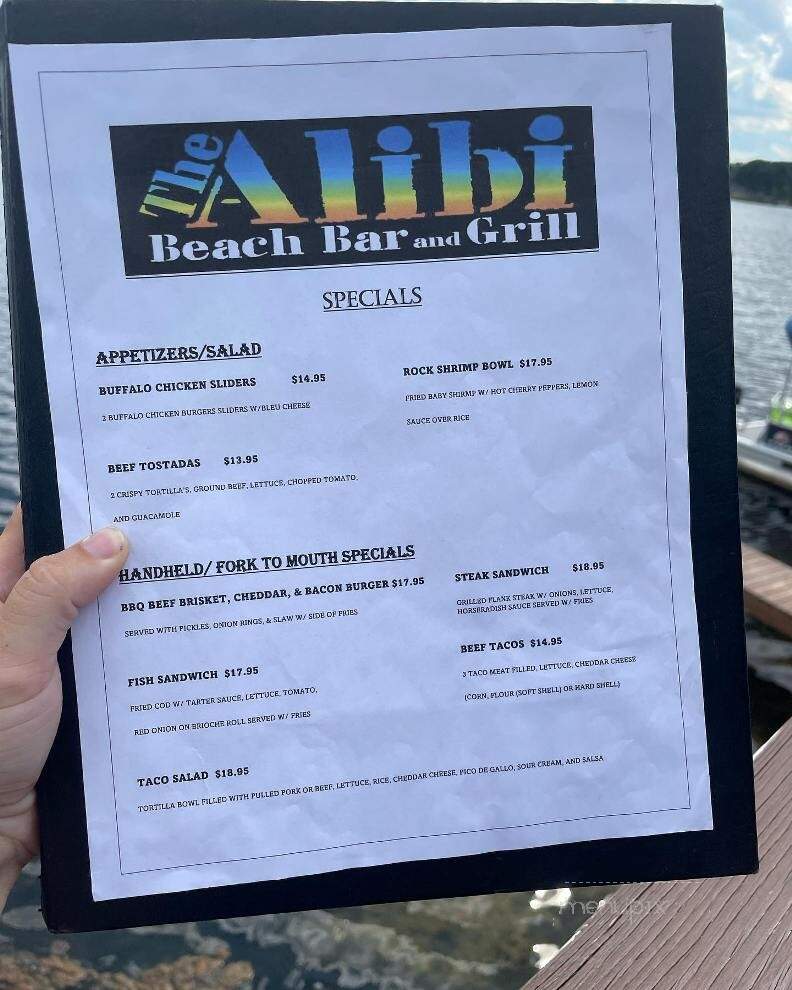 The Alibi Beach Bar - Stanhope, NJ menu_pic