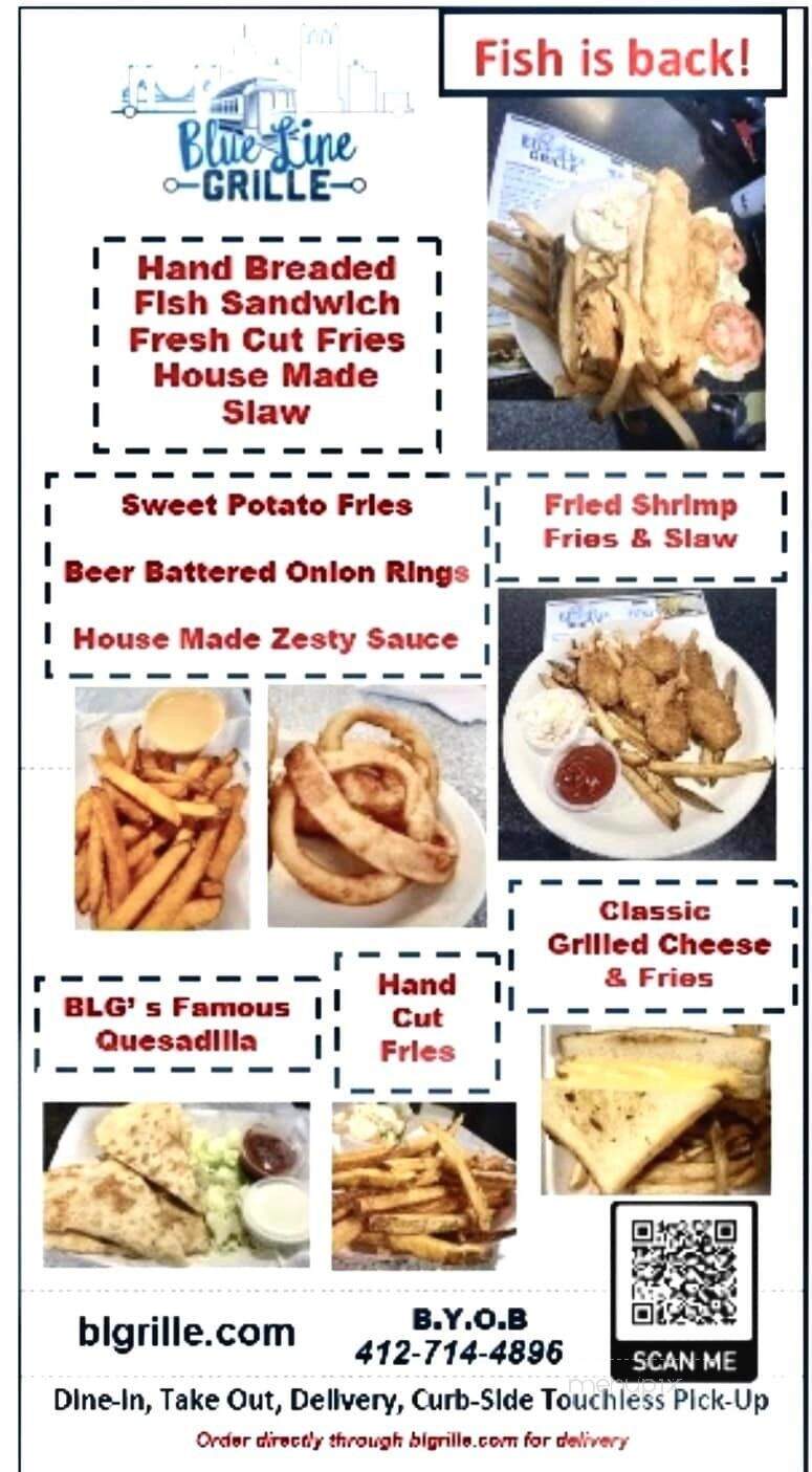 Blue Line Grille - South Park, PA menu_pic