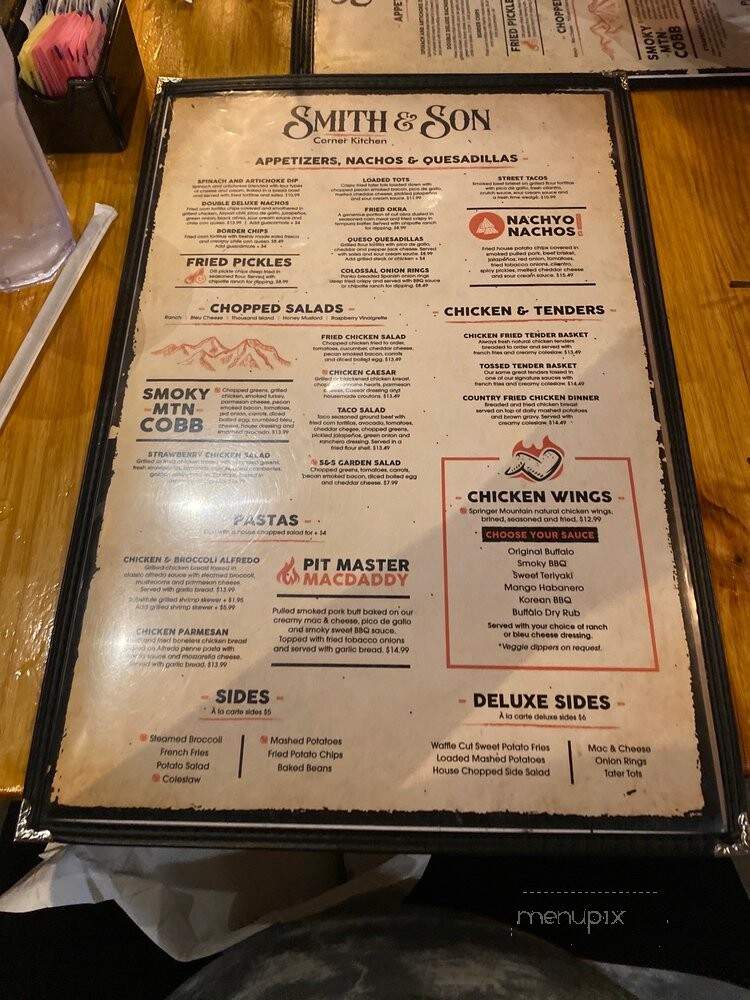 Smith & Son Corner Kitchen - Gatlinburg, TN menu_pic