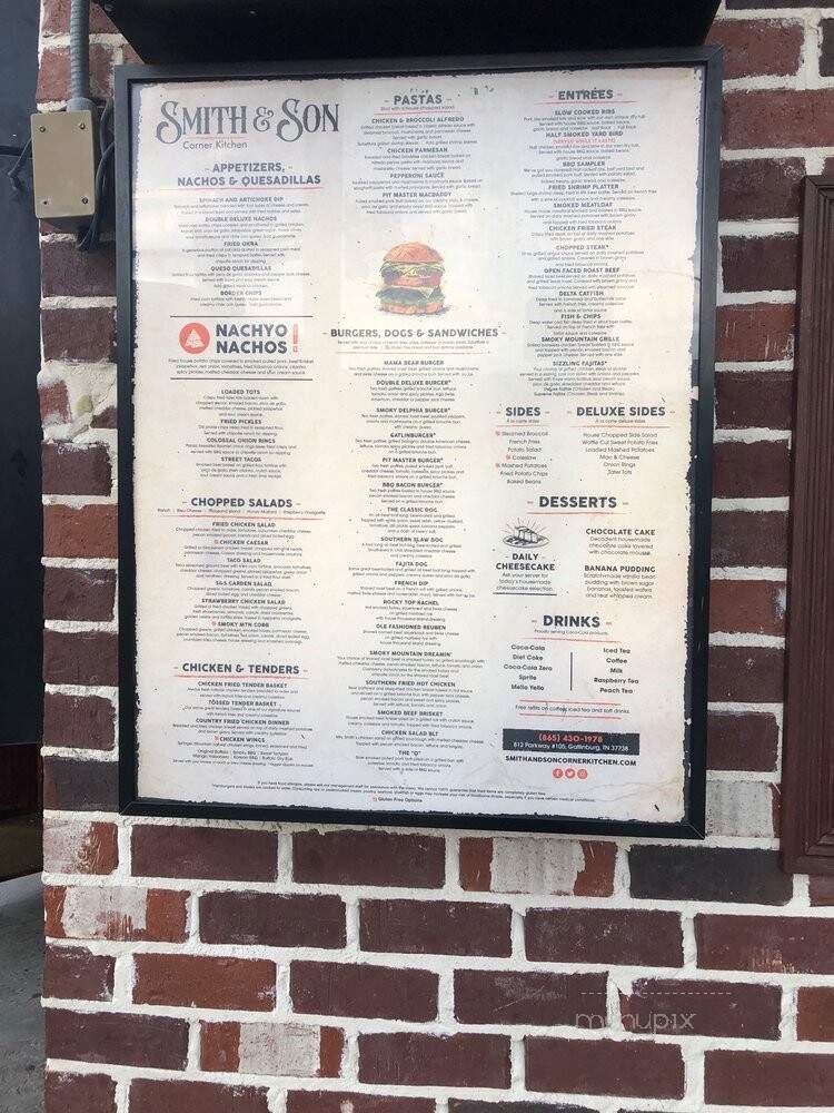 Smith & Son Corner Kitchen - Gatlinburg, TN menu_pic