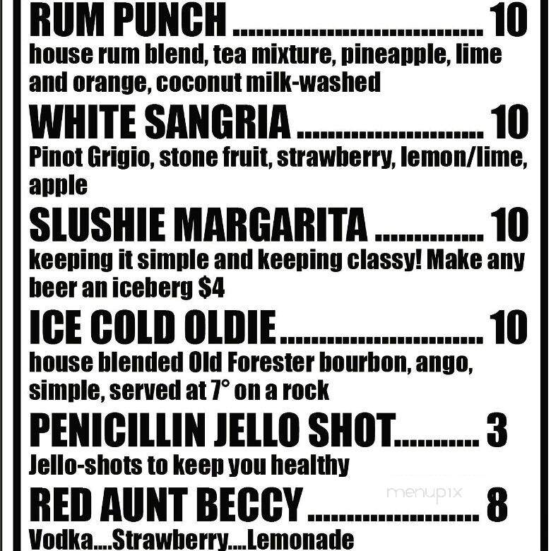 Tinker Tavern - Portland, OR menu_pic