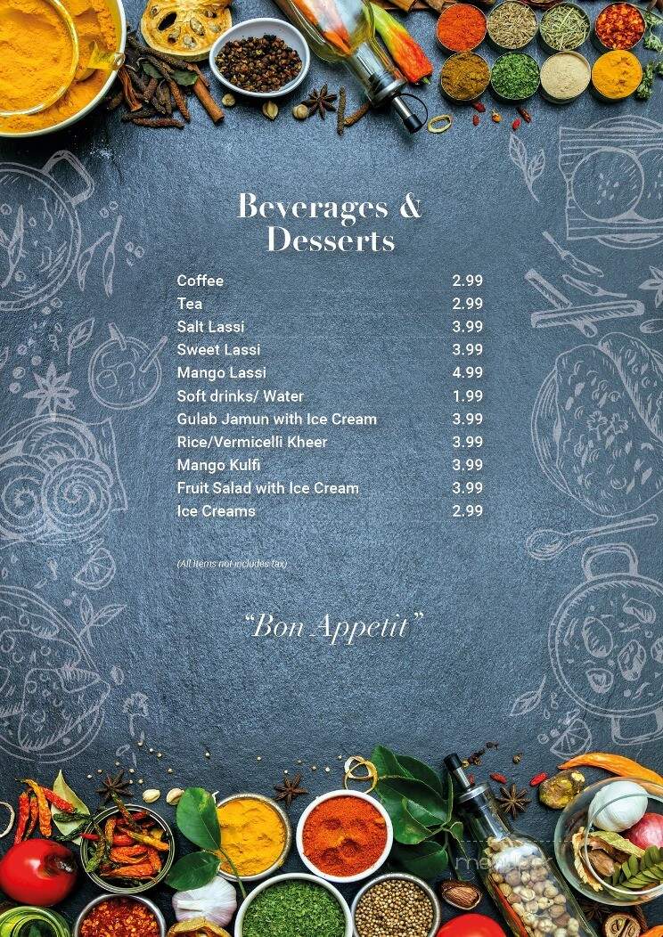 Red Chillies Flavours Of India - Bedford, NS menu_pic