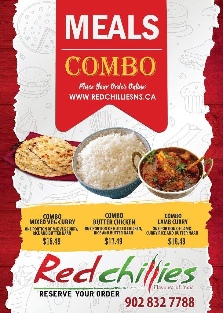 Red Chillies Flavours Of India - Bedford, NS menu_pic