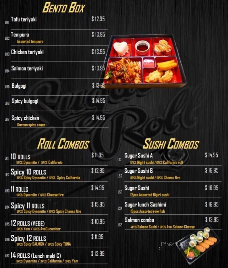 Sugar Roll Japanese Cuisine - Dieppe, NB menu_pic
