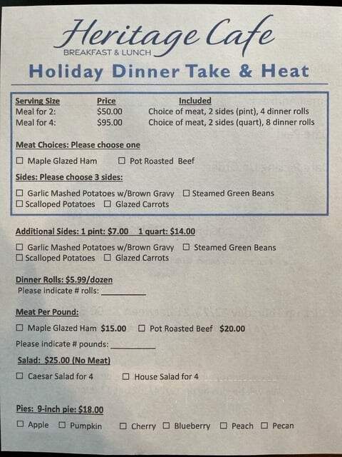 Heritage Cafe - Aurora, CO menu_pic