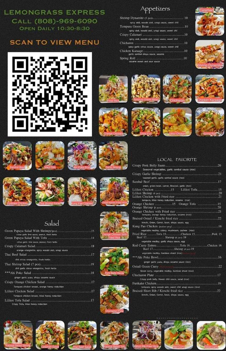 Lemongrass Express - Hilo, HI menu_pic