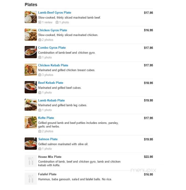 Gyros Cuisine - Discovery Bay, CA menu_pic