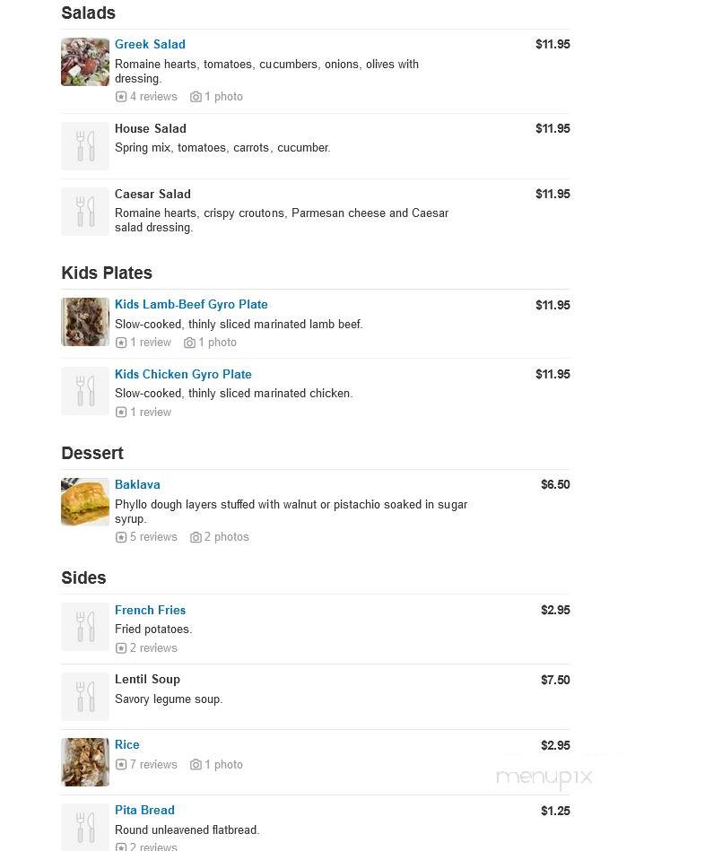 Gyros Cuisine - Discovery Bay, CA menu_pic