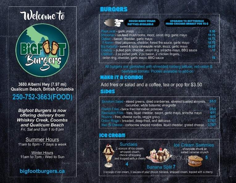 Bigfoot Burgers - Qualicum Beach, BC