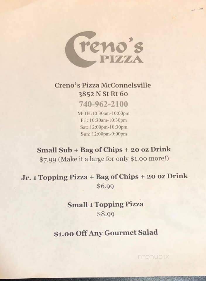 Creno's Pizza - McConnelsville, OH