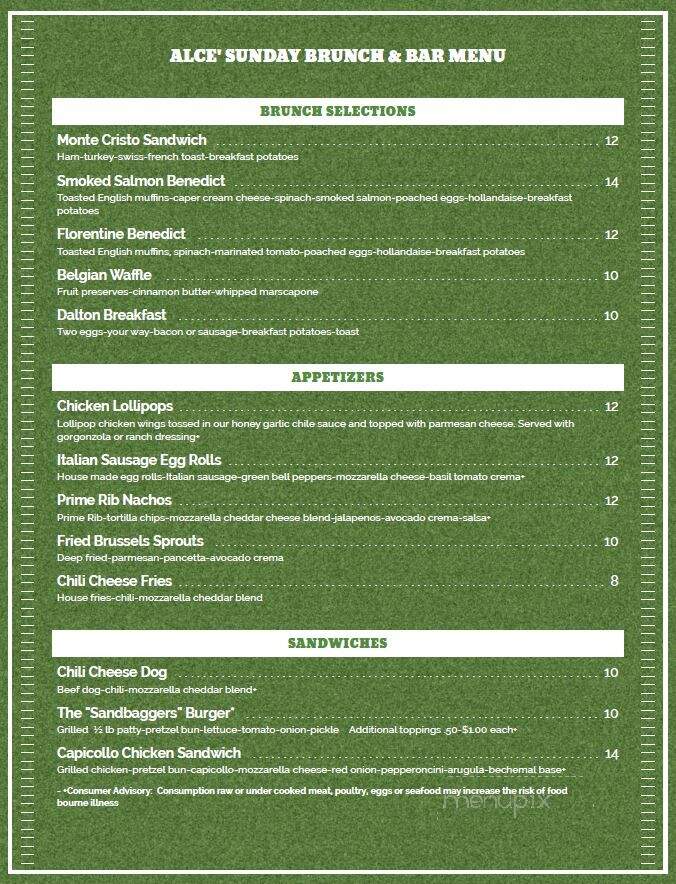 Alce's Restaurant - Durango, CO menu_pic