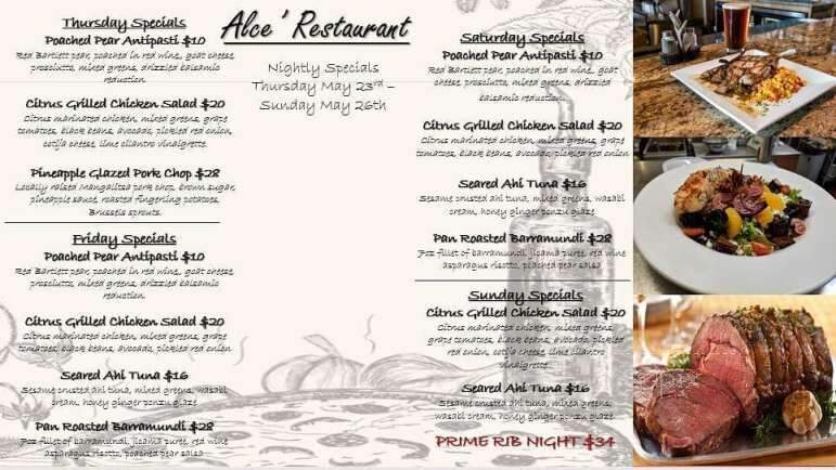 Alce's Restaurant - Durango, CO menu_pic
