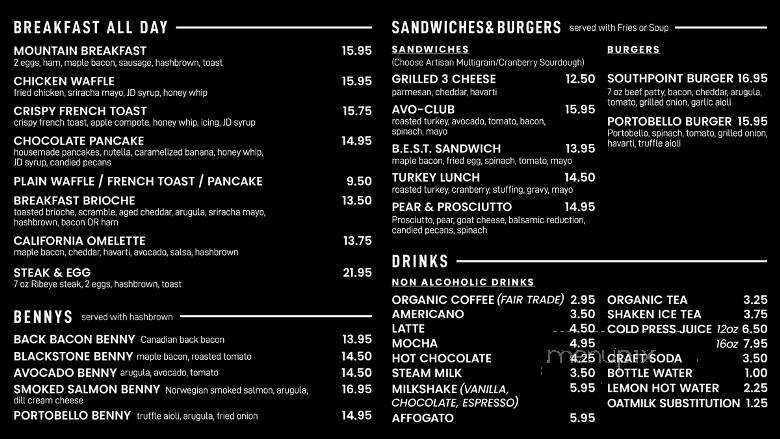 Eggcetra Breakfast Cafe - Surrey, BC menu_pic