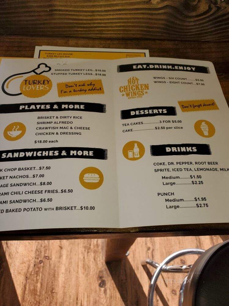 Turkey Leg House - Fort Worth, TX menu_pic