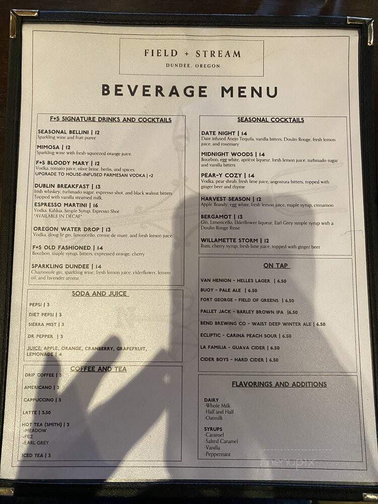 Field + Stream - Dundee, OR menu_pic