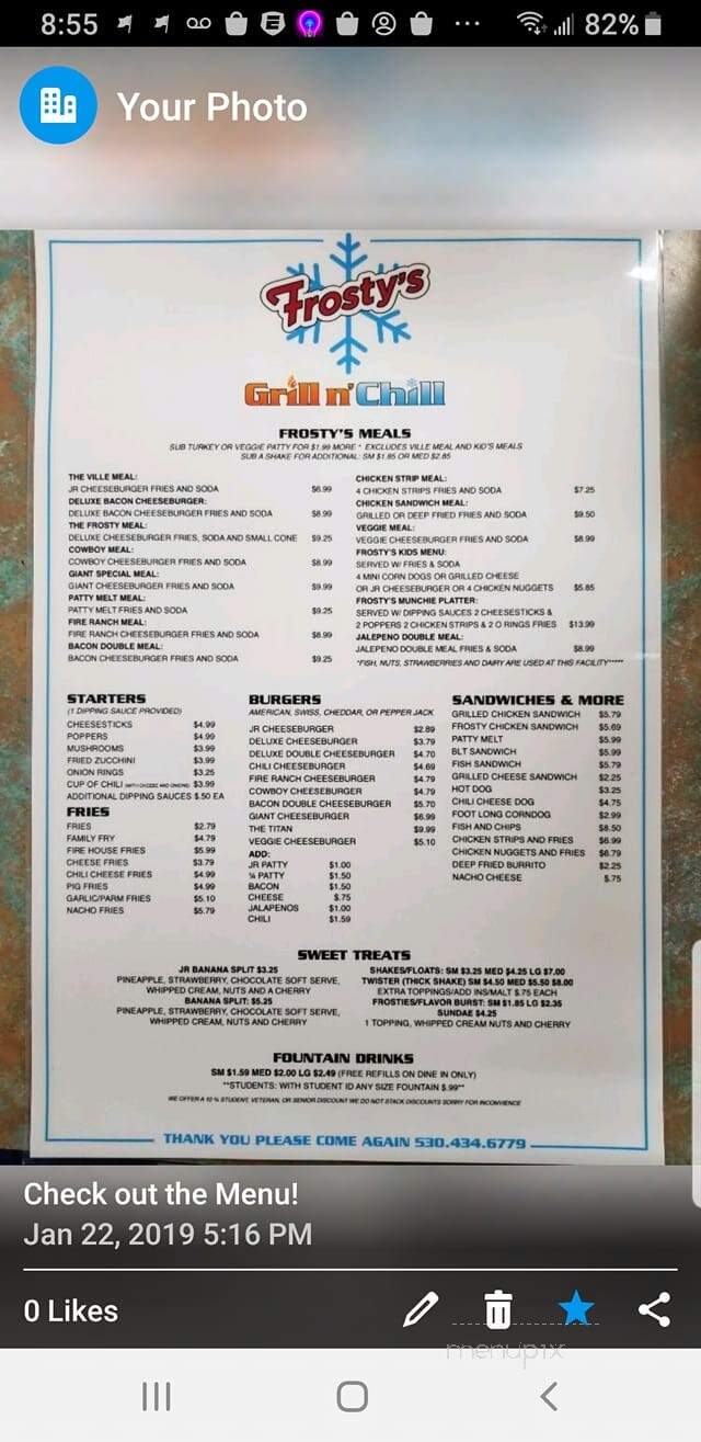 Frosty's Grill n' Chill - Marysville, CA