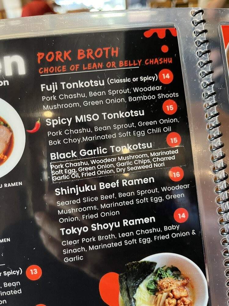 Fuji Ramen - League City, TX menu_pic
