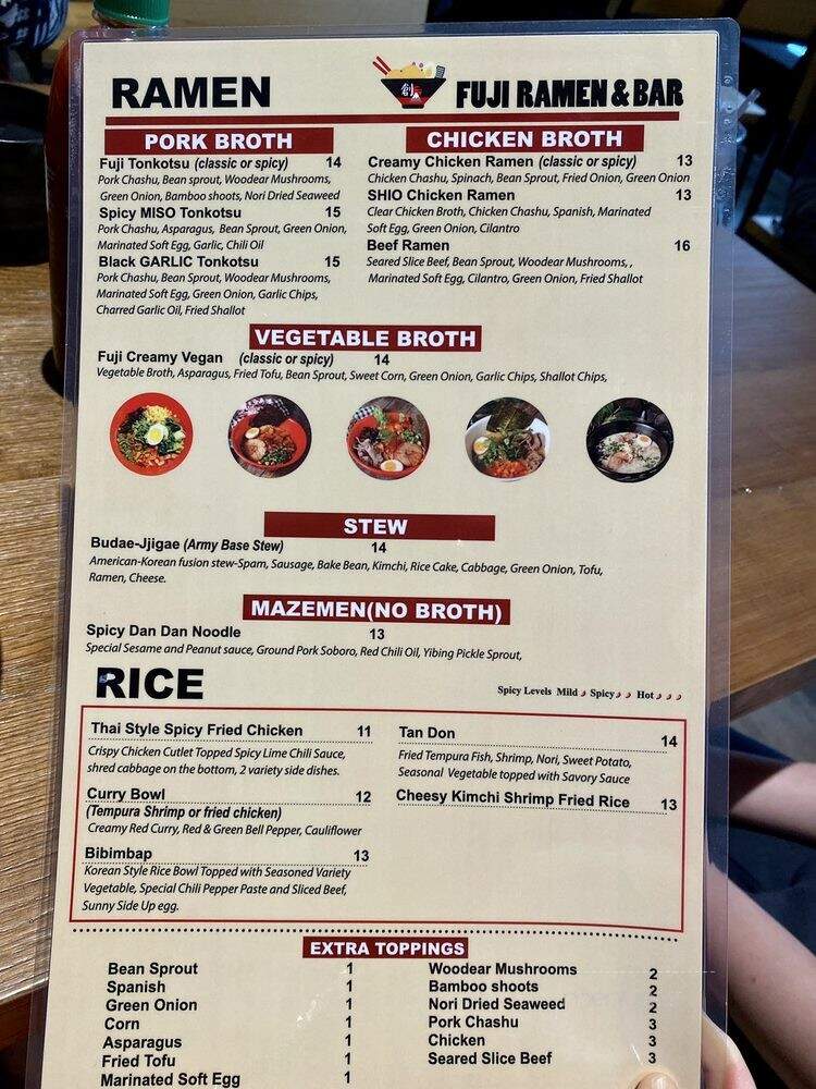 Fuji Ramen - League City, TX menu_pic