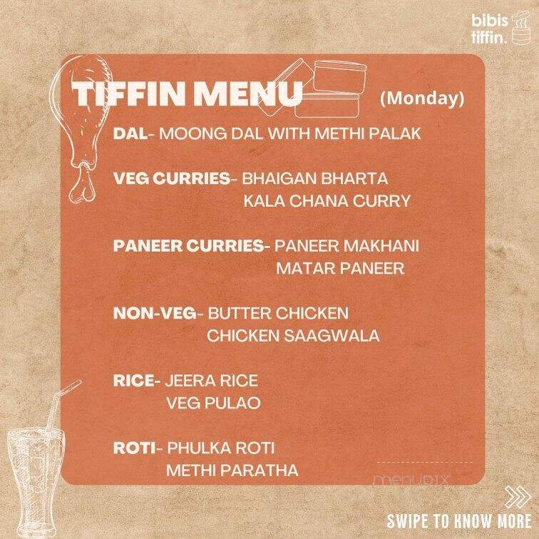 Bibi's Tiffin - Bethlehem, PA menu_pic
