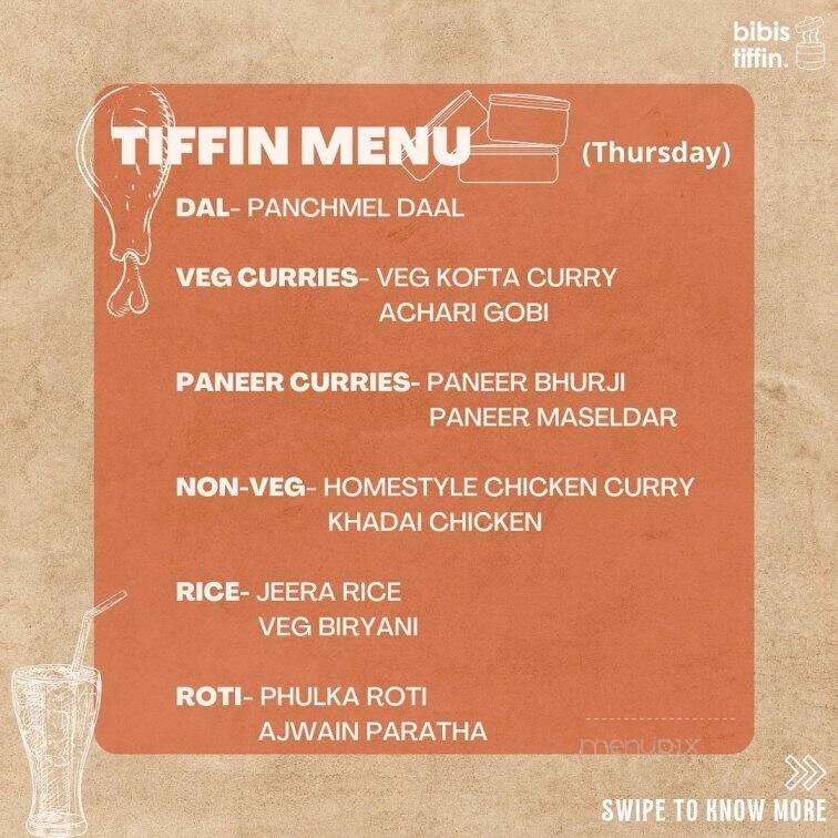 Bibi's Tiffin - Bethlehem, PA menu_pic