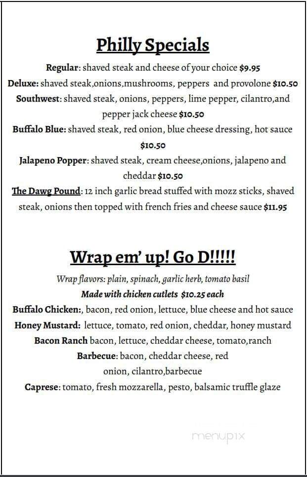 Hometown Heroes - Westerly, RI menu_pic