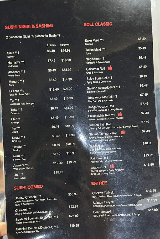 Mj Sushi - Danville, CA menu_pic