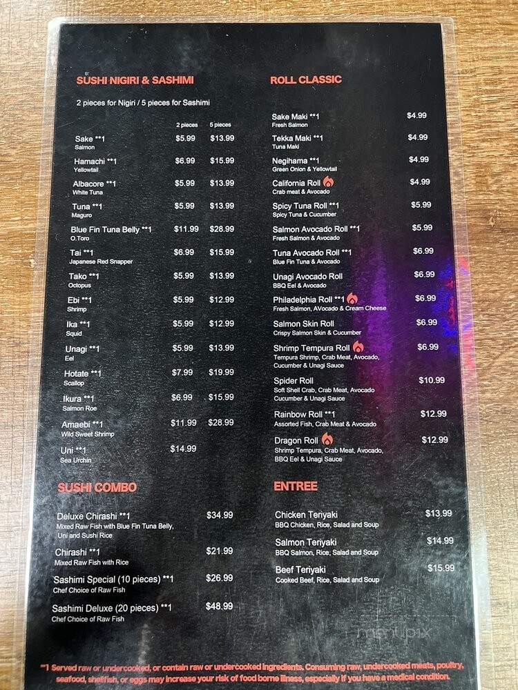 Mj Sushi - Danville, CA menu_pic