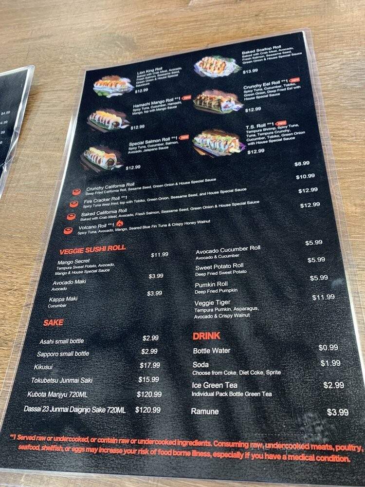 Mj Sushi - Danville, CA menu_pic