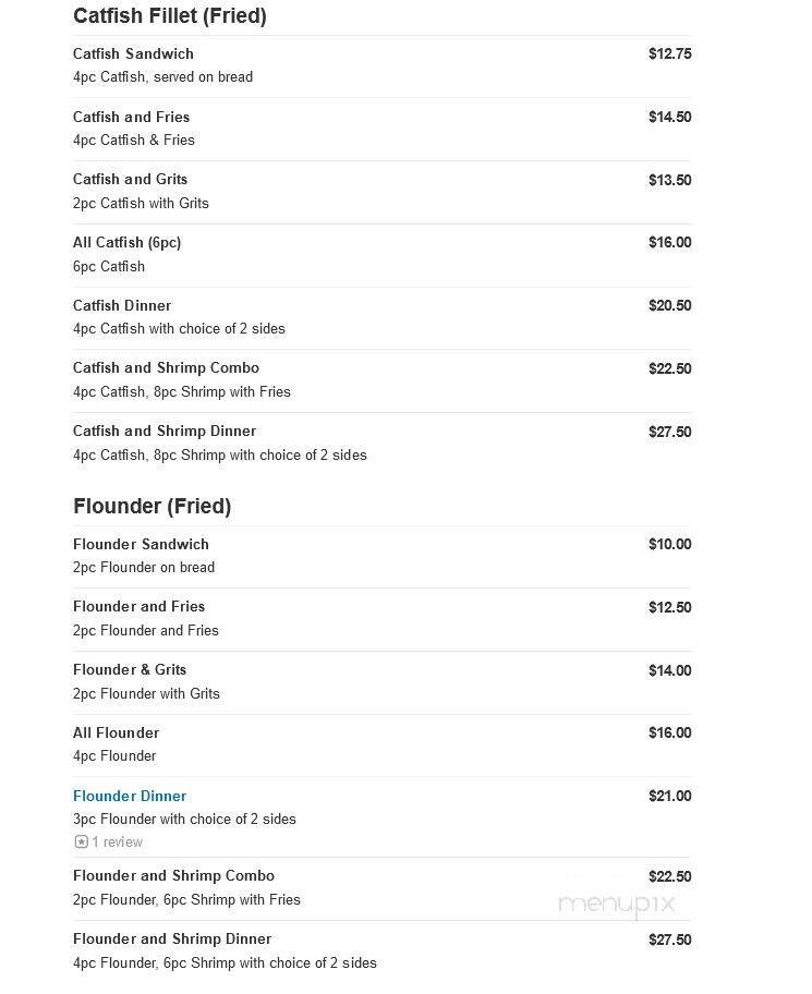 Seafood Haven - Tobyhanna, PA menu_pic