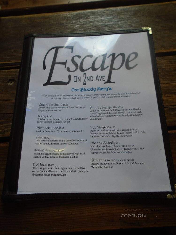 Escape on 2nd Ave - Clayton, WI