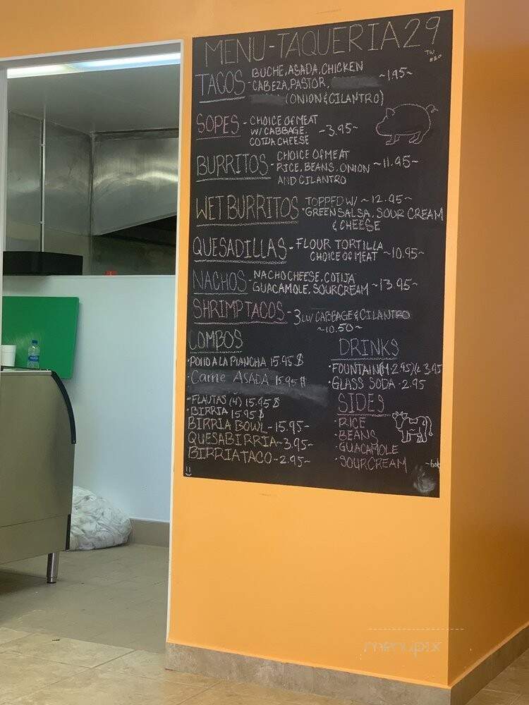 Taqueria 29 - Twentynine Palms, CA menu_pic