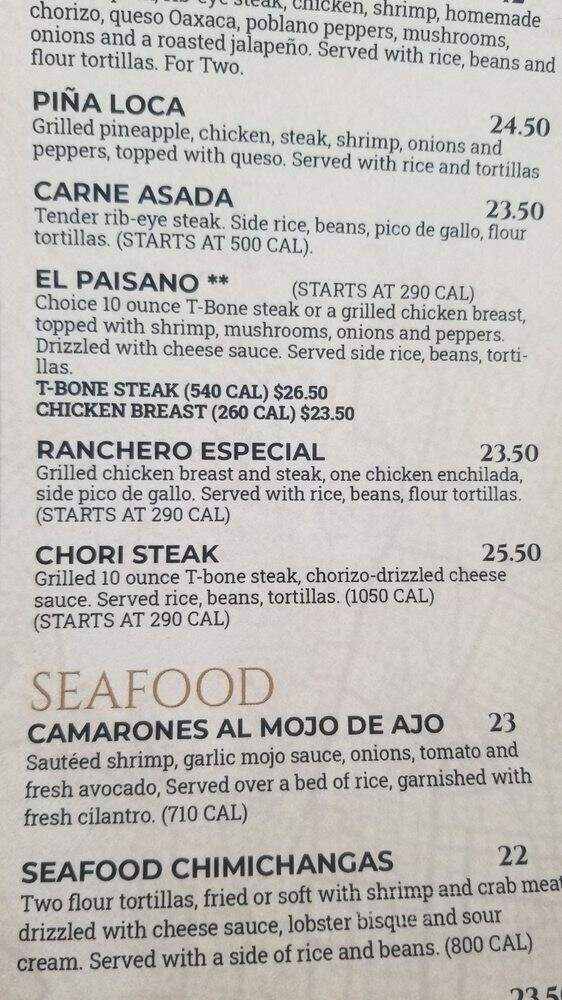 Plaza Azteca - Sioux Falls, SD menu_pic