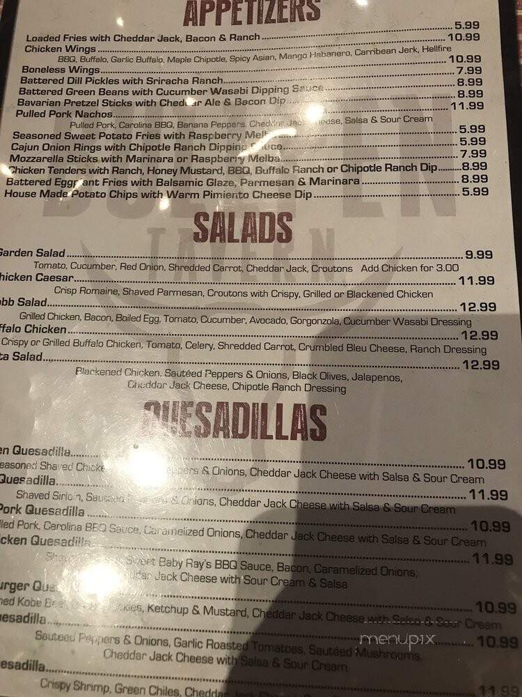 Bullpen Tavern - Glens Falls, NY menu_pic