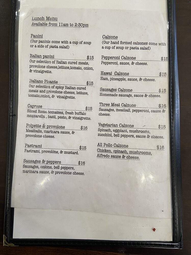Fratello's Ristorante & Pizzeria - Idyllwild, CA menu_pic