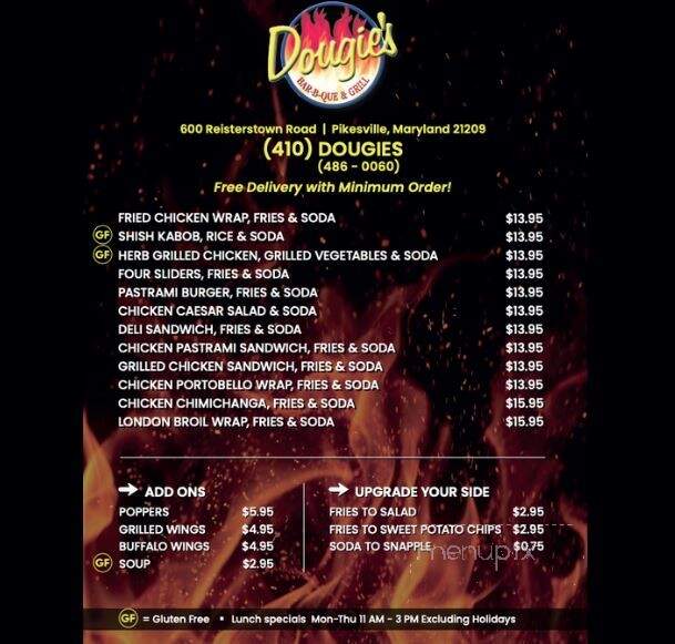 Dougie's - Baltimore, MD menu_pic