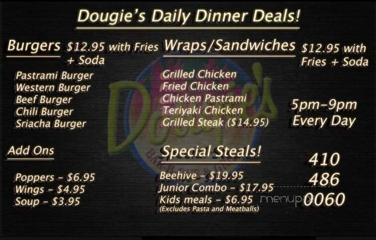 Dougie's - Baltimore, MD menu_pic