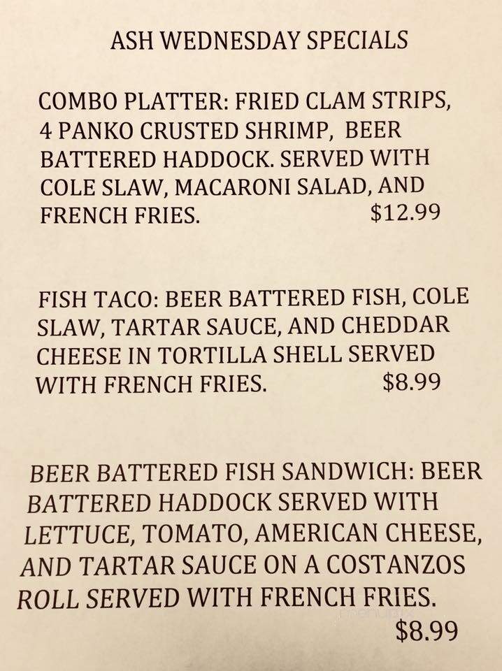 Mooney's Sports Bar & Grill - Lancaster, NY menu_pic