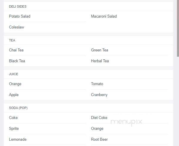 Sanibel Deli and Coffee Factory - Sanibel, FL menu_pic